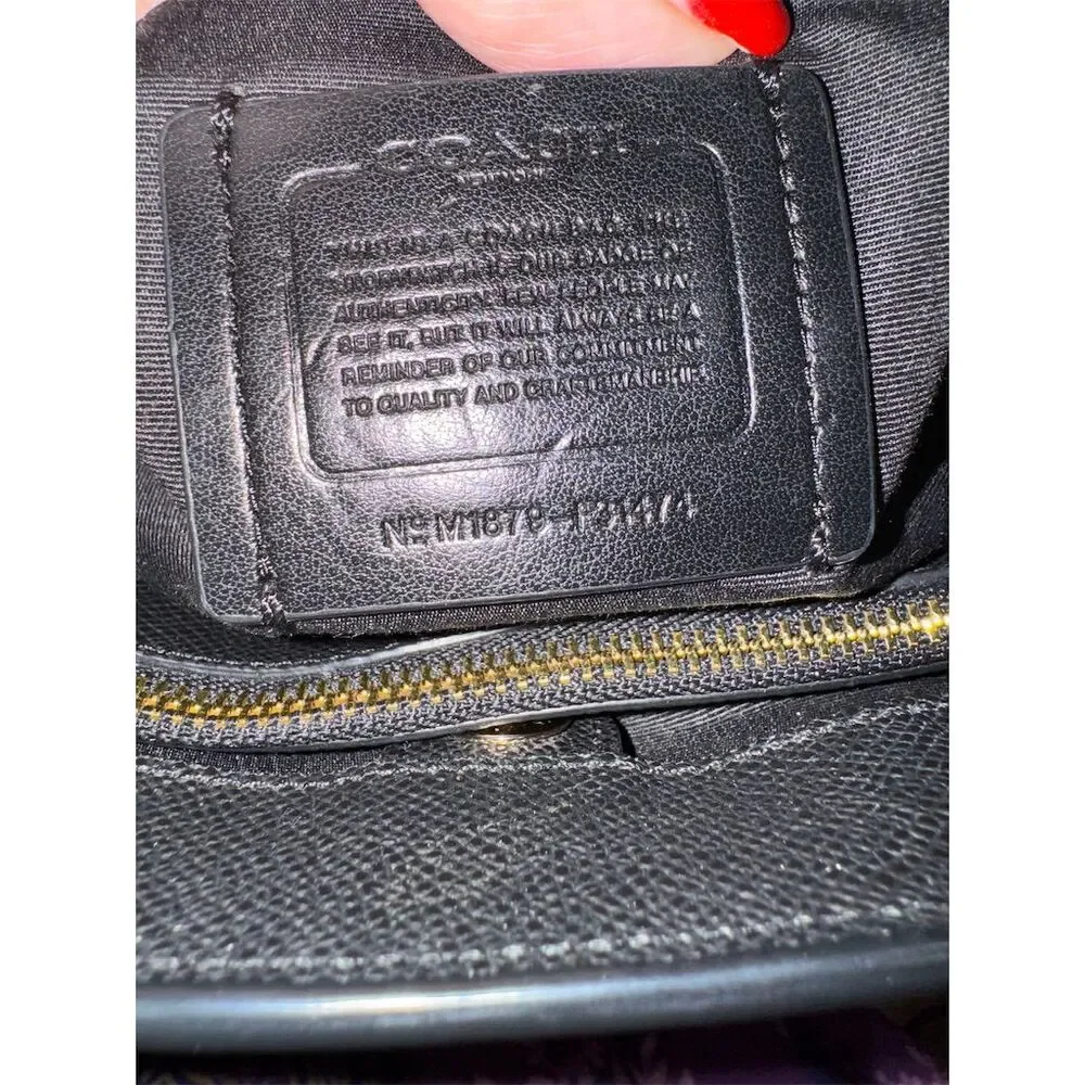 Coach Casey Women's Black Leather Tote Bag - Picture 13 of 15